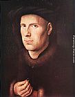 Jan Van Eyck Wall Art - Portrait of Jan de Leeuw